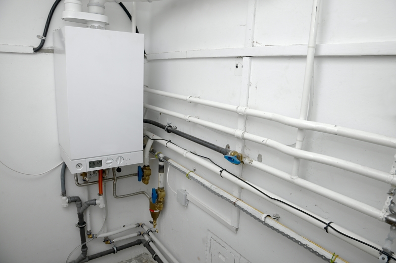 Central heating system being power flushed in Gidea Park